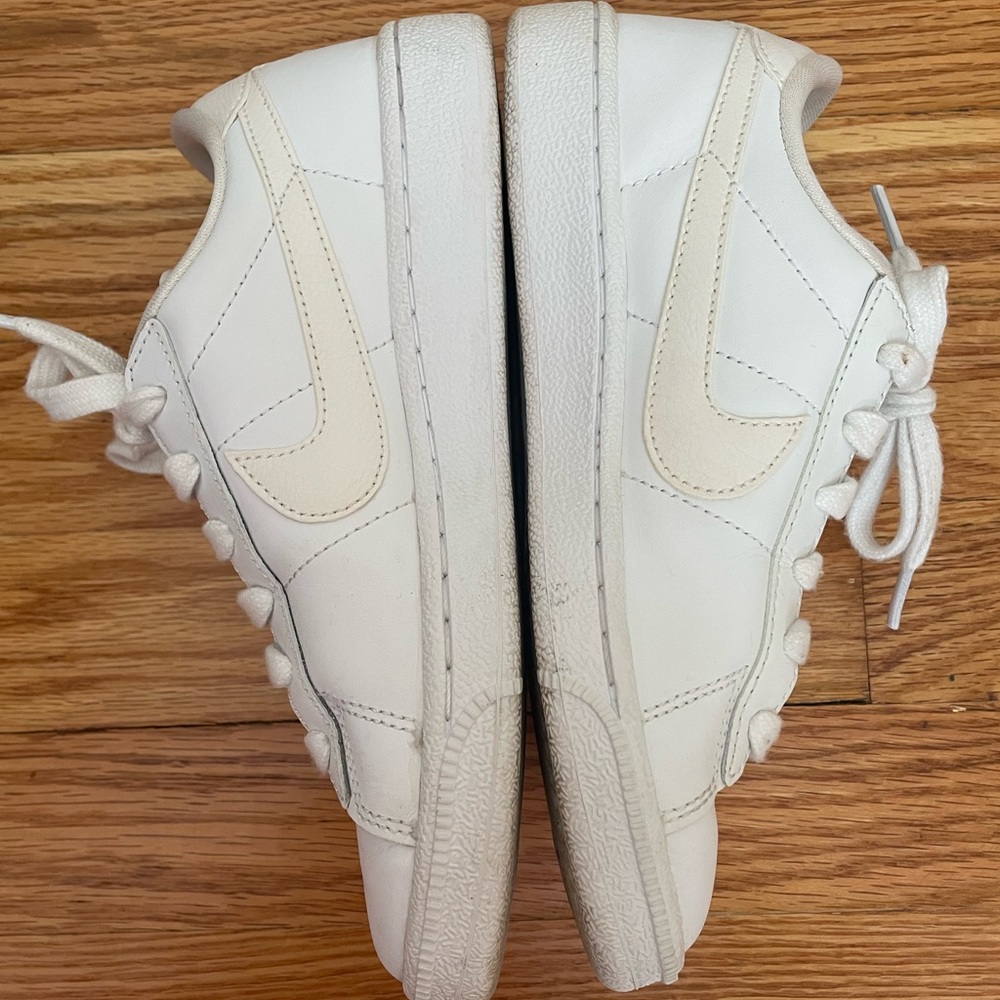 Nike Sneakers - white with white laces and cream swoosh